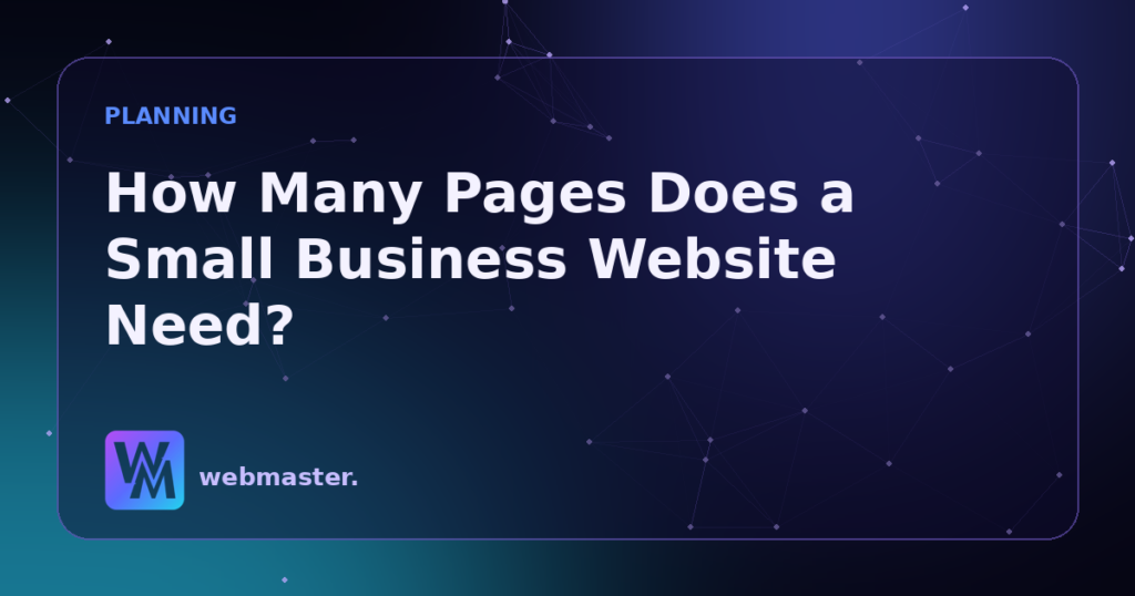 How Many Pages Does a Small Business Website Need?